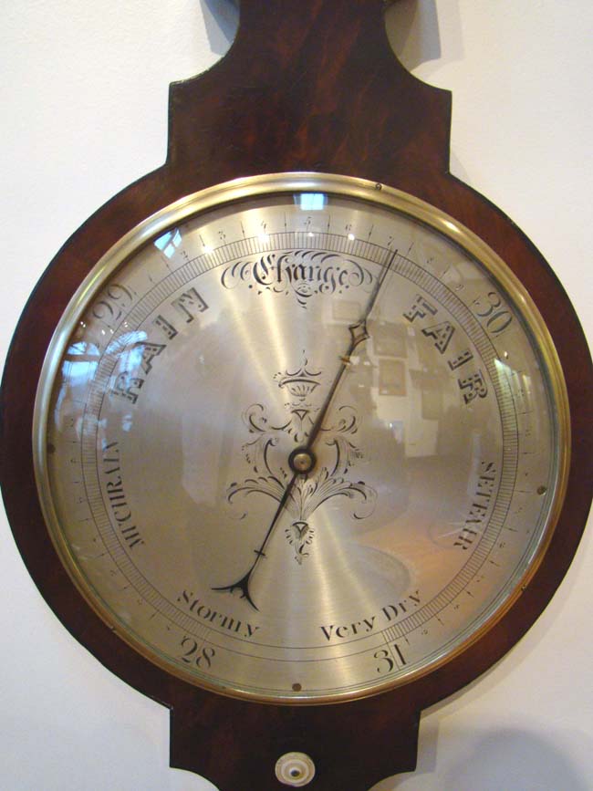 An English Wheel Barometer with 14 1/2" diameter engraved silvered dial by Henry Grimoldi circa 1850 — image 2